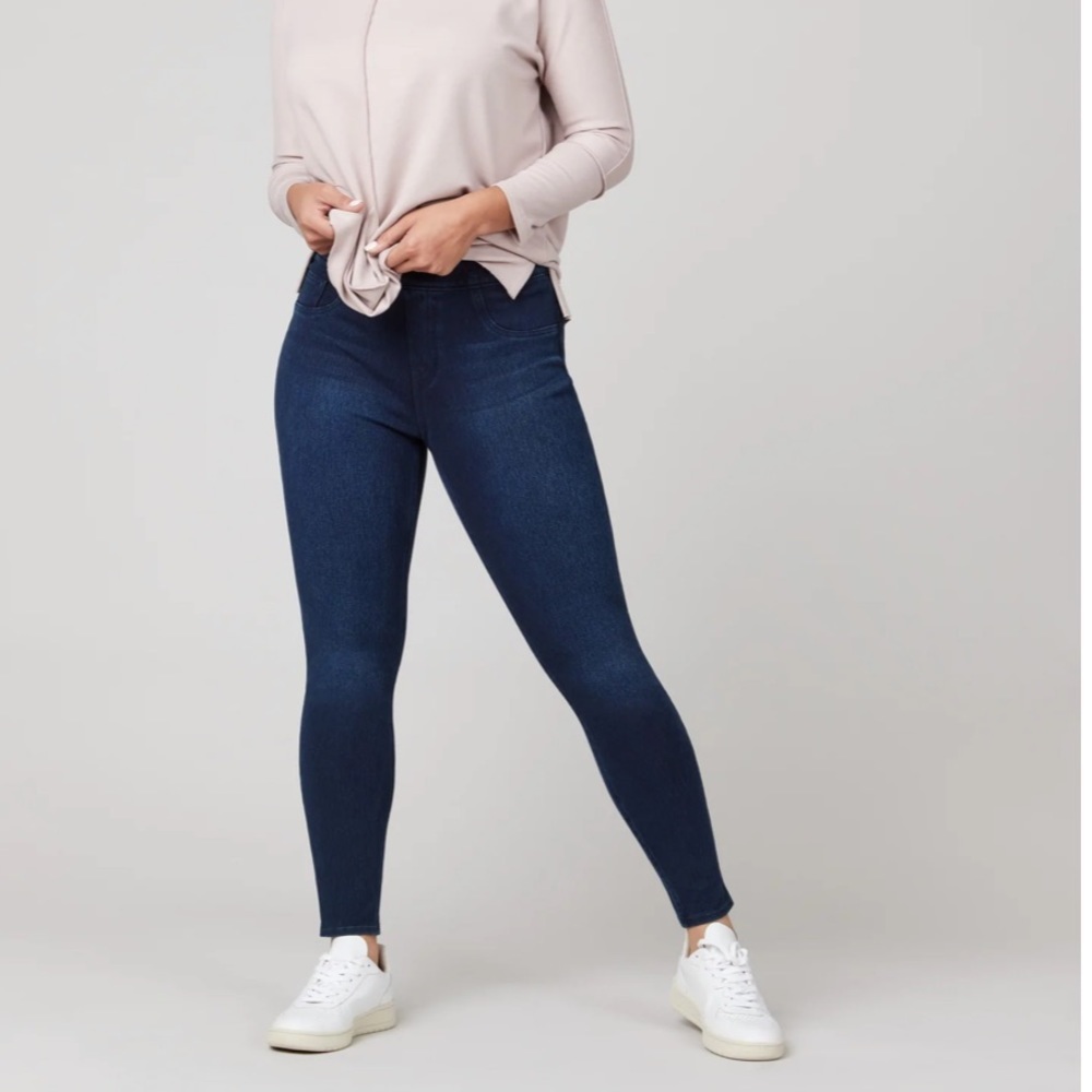 Spanx Jean-ish leggings in twilight rinse dark wash size small s 2/4